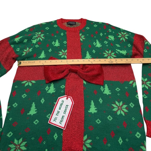 Blizzard Bay Gift to the World Present Bow Christmas Sweater - Picture 8 of 9